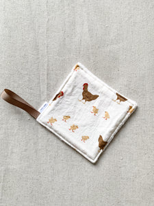 Débarbouillette Petites poules